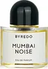 A close-up studio shot of a Byredo Mumbai Noise Eau de Parfum bottle. Voir les images du produit