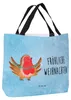 Mr. & Mrs. Panda Tote Bag Rotkehlchen Weihnachten - Eisblau Produktbild-Vorschau 2