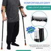unterarmstütze gehhilfe, faltbar, verstellbar 140-190cm, Produktbild-Vorschau 4