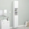 vidaXL Armoire de salle de bain blanche 32×25,5×190 cm Bois Voir les images du produit 11
