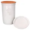 Ton-Weinkühler + Untersetzer weiß lasiert Ø 12,5 cm H 21 cm Produktbild-Vorschau 5