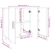 vidaXL Sideboard Sonoma-Eiche 90x34x80 cm Holzwerkstoff -  Produktbild-Vorschau 9