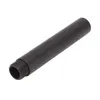A black metal shower extension pipe with threaded ends is shown against a white background. Anteprima dell’immagine prodotto