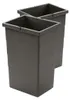 Hailo secchio interno 2x13L 1220359 grigio per raccolta Anteprima dell’immagine prodotto 1