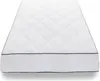 A white mattress with a diamond-stitched pattern and black piping along the edges, shown from a slightly elevated front-side angle on a white background. Produktbild-Vorschau