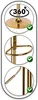 Arako Gold Black Velvet Bar Hocker Voir les images du produit 9