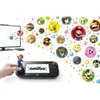 A Nintendo Wii U console with amiibo figures and game characters displayed in circular icons. Produktbild-Vorschau