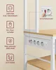A close-up view of the power strip and associated icons on a shelf unit. Produktbild-Vorschau