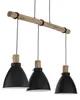 Lindby Hängeleuchte Trebale, E27, Ø 28 cm, 3-flammig, Holz Produktbild-Vorschau 4
