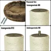 A collage of images showing a pet bed and different mounting options for a scratching post. Produktbild-Vorschau