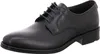 A black leather business shoe with blue laces is shown against a white background. Anteprima dell’immagine prodotto