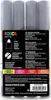 A package of four POSCA neon colored markers. Voir les images du produit