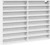 A white, empty display cabinet with multiple shelves. Náhľad obrázku produktu