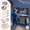 Cucina in legno XXL con illuminazione LED, grembiule e Anteprima dell’immagine prodotto 18