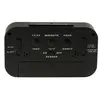 The back of a black digital alarm clock with various buttons and labels. Náhled obrázku produktu
