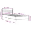 Bettgestell Grau Sonoma 90x190 cm Holzwerkstoff und Metall Produktbild-Vorschau 9