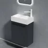 doporro Petit Meuble sous Vasque Gris Noir et Vasque 46cm Voir les images du produit 2