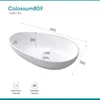 doporro Lavabo vasque à poser blanc mat 60cm lave main Voir les images du produit 7