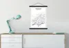 MuchoWow® Textilposter Stadtplan - Schwarz und Weiß - Produktbild-Vorschau 3