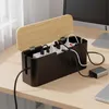 Relaxdays Kabelbox für Steckdosenleiste, Bambus, Deckel, Produktbild-Vorschau 3