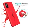 A red phone case is shown with red liquid splashing around it, and a close-up inset shows a finger wiping the case with a cloth. Produktbild-Vorschau