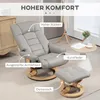 HOMCOM Relaxsessel mit Hocker Drehbar Fernsehsessel mit Produktbild-Vorschau 7