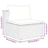 7-tlg. Garten-Sofagarnitur mit Kissen Braun Poly Rattan Produktbild-Vorschau 11