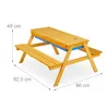 Relaxdays Kindersitzgruppe für draußen, Garten Picknickbank Produktbild-Vorschau 4