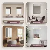 Collage of four different room settings showcasing a mirror with LED lighting. Anteprima dell’immagine prodotto