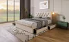 okwish Polsterbett 140x200cm Doppelbett Bettgestell mit 4 Produktbild-Vorschau 3