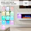 Elektrický krb BALDERIA Lumina – nástenný krb – biely Náhľad obrázku produktu 4