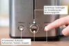 Unold Toaster Thommy mit Tasten für Aufwärmen, Auftauen, Stopp und Bräunungsregler. Anteprima dell’immagine prodotto