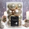 Christbaum-Mini-Kugeln Pearl beige Ø 3,5 cm aus Glas - 16er Produktbild-Vorschau 6