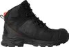 A black work boot with orange accents. Produktbild-Vorschau