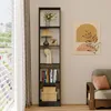 Stojací knihovna – černá, vysoká, moderní loft Náhled obrázku produktu 2