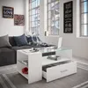 VCM Holz Couchtisch mit ESG-Sicherheitsglas | Sofatisch mit Produktbild-Vorschau 2