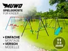 MUWO Spielgerüst mit 2 Schaukeln, Wippe & Gondel, robustem Produktbild-Vorschau 3