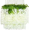 Závěsný věnec z umělých květů vistárie, bílá, 110x20 cm, Náhled obrázku produktu 2