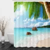 Duschvorhang, Spa und Palmen Strand Ferien Klarer Sonniger Produktbild-Vorschau 4