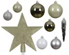 Weihnachtskugeln Kunststoff mit Christbaumstern 33er Set - Produktbild-Vorschau 2