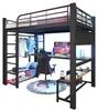 Lit mezzanine 140 x 200 cm en métal noir avec éclairage LED Voir les images du produit 8