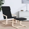 relaxační křeslo vidaXL Black Fabric Náhled obrázku produktu 3