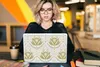 MuchoWow® Laptop Aufkleber Sticker Cover Blumen - Gold - Produktbild-Vorschau 5