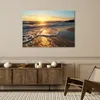 Toile  Coucher de soleil sur la plage 60x40 Feeby Orange Voir les images du produit 2