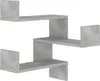 A zig-zag shaped wall-mounted corner shelf unit against a white background. Náhľad obrázku produktu