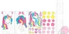 A flat lay of components for a unicorn craft kit. Produktbild-Vorschau