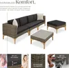 tectake® Rattan Lounge Konstanza mit Aluminiumgestell Produktbild-Vorschau 3