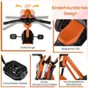 Collage of close-up images showcasing features of a children's tricycle. Produktbild-Vorschau