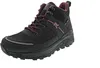 A black and burgundy hiking boot for women. Produktbild-Vorschau
