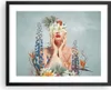 Gerahmtes Poster - Schwarzer Rahmen - Surreal Frau Blumen - Produktbild-Vorschau 1